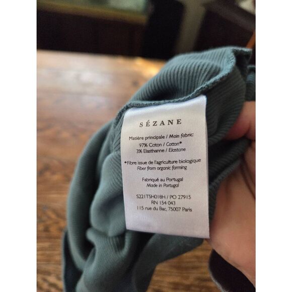 Sezane Marcelo Tank Top In Green Sz Medium - Picture 4 of 5